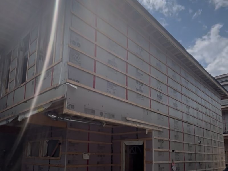 Two-storey 1,300 sq ft laneway suite under construction in downtown Toronto